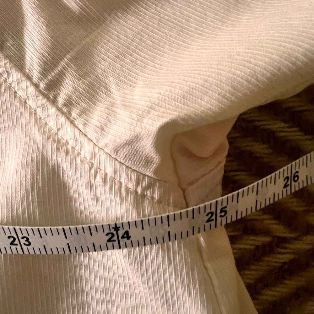 Toast Textured Cotton Poplin V-Neck Top XL - Picture 10 of 15